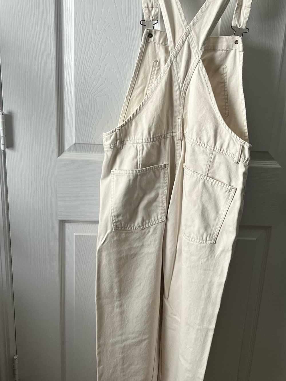 We the free Free People  Ziggy Cream Cotton Overalls - Picture 2 of 6